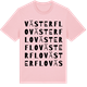 Pink Cotton t-shirt med Västerflo ordlek t-shirt