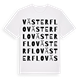 White t-shirt med Västerflo ordlek t-shirt