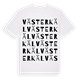 White t-shirt med Västerkäl ordlek t-shirt
