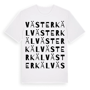 Västerkäl ordlek t-shirt – ekologisk bomull t-shirt från Pinshirt