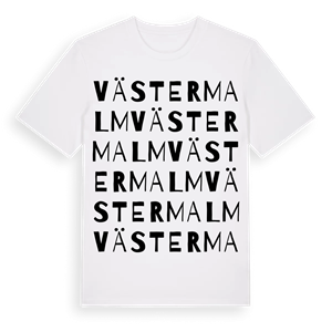Västermalm ordlek t-shirt – ekologisk bomull t-shirt från Pinshirt
