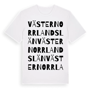 Västernorrlands län ordlek t-shirt – ekologisk bomull t-shirt från Pinshirt