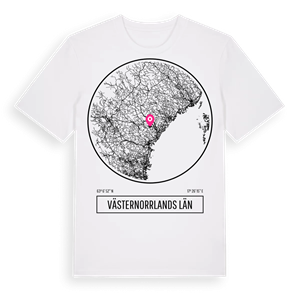 Västernorrlands län t-shirt – ekologisk bomull t-shirt från Pinshirt