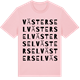 Pink Cotton t-shirt med Västersel ordlek t-shirt