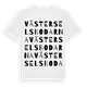 White t-shirt med Västerselsbodarna ordlek t-shirt