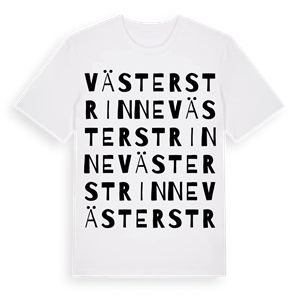 Västerstrinne ordlek t-shirt – ekologisk bomull t-shirt från Pinshirt
