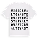 White t-shirt med Västervalto ordlek t-shirt