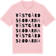 Pink Cotton t-shirt med Västgårdsbodarna ordlek t-shirt