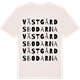 Vintage White t-shirt med Västgårdsbodarna ordlek t-shirt
