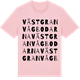 Pink Cotton t-shirt med Västgranvågbodarna ordlek t-shirt
