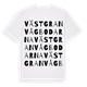 White t-shirt med Västgranvågbodarna ordlek t-shirt