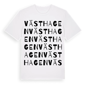 Västhagen ordlek t-shirt – ekologisk bomull t-shirt från Pinshirt