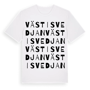 Västisvedjan ordlek t-shirt – ekologisk bomull t-shirt från Pinshirt