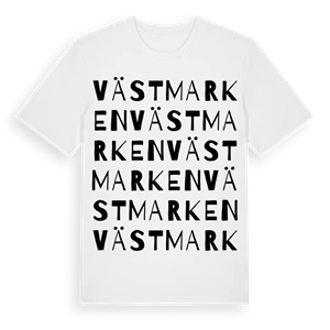 Västmarken ordlek t-shirt – ekologisk bomull t-shirt från Pinshirt