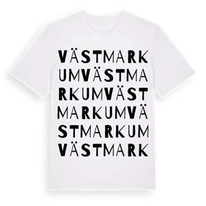 Västmarkum ordlek t-shirt – ekologisk bomull t-shirt från Pinshirt