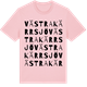 Pink Cotton t-shirt med Västra Kärrsjö ordlek t-shirt
