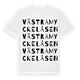 White t-shirt med Västra Myckelåsen ordlek t-shirt