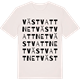 Vintage White t-shirt med Västvattnet ordlek t-shirt