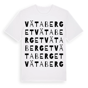 Vätaberget ordlek t-shirt – ekologisk bomull t-shirt från Pinshirt