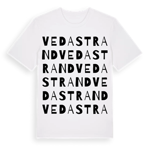 Vedastrand ordlek t-shirt – ekologisk bomull t-shirt från Pinshirt