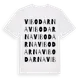 White t-shirt med Vibodarna ordlek t-shirt