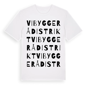 Vibyggerå distrikt ordlek t-shirt – ekologisk bomull t-shirt från Pinshirt