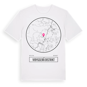 Vibyggerå distrikt t-shirt – ekologisk bomull t-shirt från Pinshirt