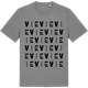 Mid Heather Gray t-shirt med Vie ordlek t-shirt