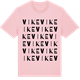 Pink Cotton t-shirt med Vike ordlek t-shirt