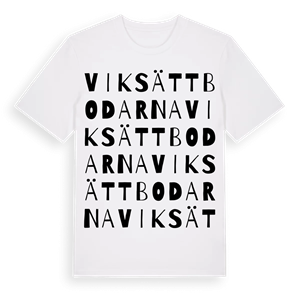 Viksättbodarna ordlek t-shirt – ekologisk bomull t-shirt från Pinshirt