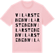 Pink Cotton t-shirt med Vilarstenen ordlek t-shirt