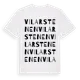 White t-shirt med Vilarstenen ordlek t-shirt