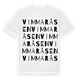 White t-shirt med Vimmaråsen ordlek t-shirt
