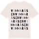 Vintage White t-shirt med Vimmaråsen ordlek t-shirt