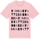 Pink Cotton t-shirt med Vimmarvattenbodarna ordlek t-shirt