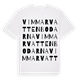 White t-shirt med Vimmarvattenbodarna ordlek t-shirt