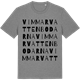 Mid Heather Gray t-shirt med Vimmarvattenbodarna ordlek t-shirt