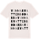 Vintage White t-shirt med Vimmarvattenbodarna ordlek t-shirt