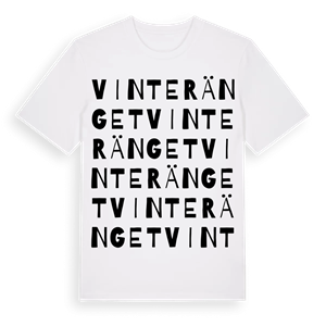 Vinteränget ordlek t-shirt – ekologisk bomull t-shirt från Pinshirt