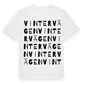 Vintervägen ordlek t-shirt – ekologisk bomull t-shirt från Pinshirt