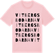 Pink Cotton t-shirt med Vitbergsbodarna ordlek t-shirt