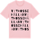 Pink Cotton t-shirt med Vitmossehällan ordlek t-shirt
