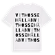White t-shirt med Vitmossehällan ordlek t-shirt