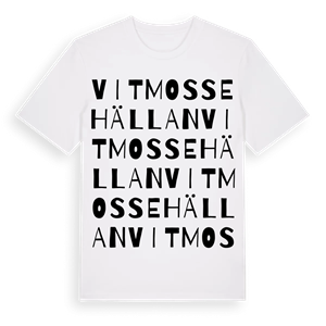 Vitmossehällan ordlek t-shirt – ekologisk bomull t-shirt från Pinshirt