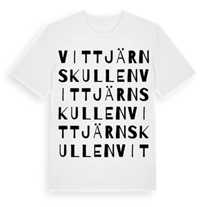 Vittjärnskullen ordlek t-shirt – ekologisk bomull t-shirt från Pinshirt