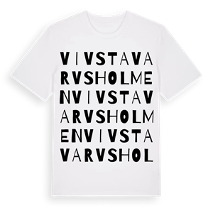 Vivstavarvsholmen ordlek t-shirt – ekologisk bomull t-shirt från Pinshirt