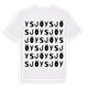 White t-shirt med Ysjö ordlek t-shirt
