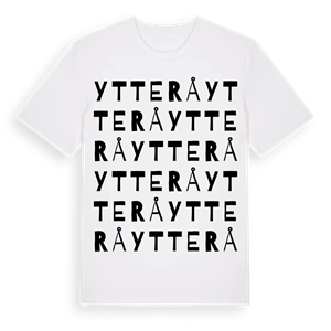 Ytterå ordlek t-shirt – ekologisk bomull t-shirt från Pinshirt