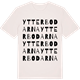 Vintage White t-shirt med Ytterbodarna ordlek t-shirt