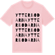 Pink Cotton t-shirt med Ytterbodarna ordlek t-shirt